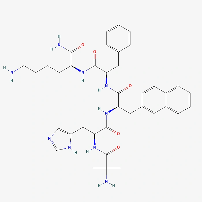 Two-dimensional chemical structure of Ipamorelin, a component of CJC-1295 + Ipamorelin